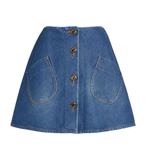 gucci denim mini skirt